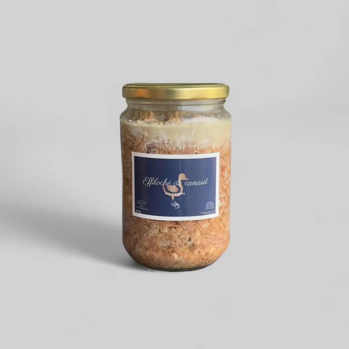 Effiloché de canard aux oignons